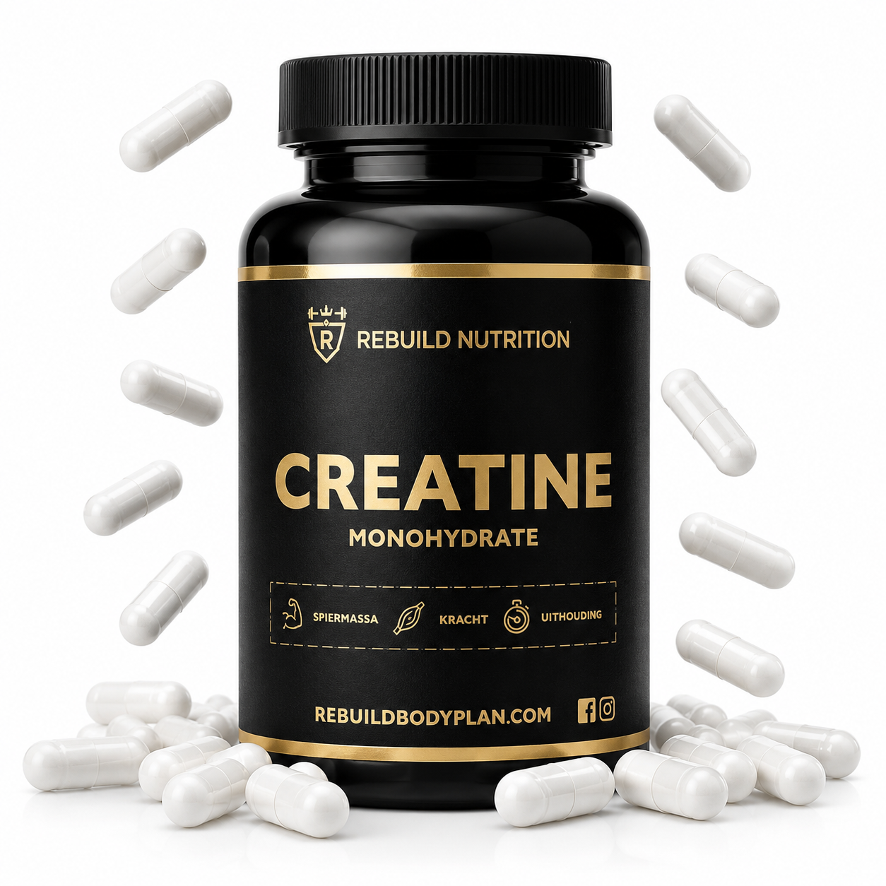 CREATINE MONOHYDRAAT CAPS - 120 Stuks (NIEUW)